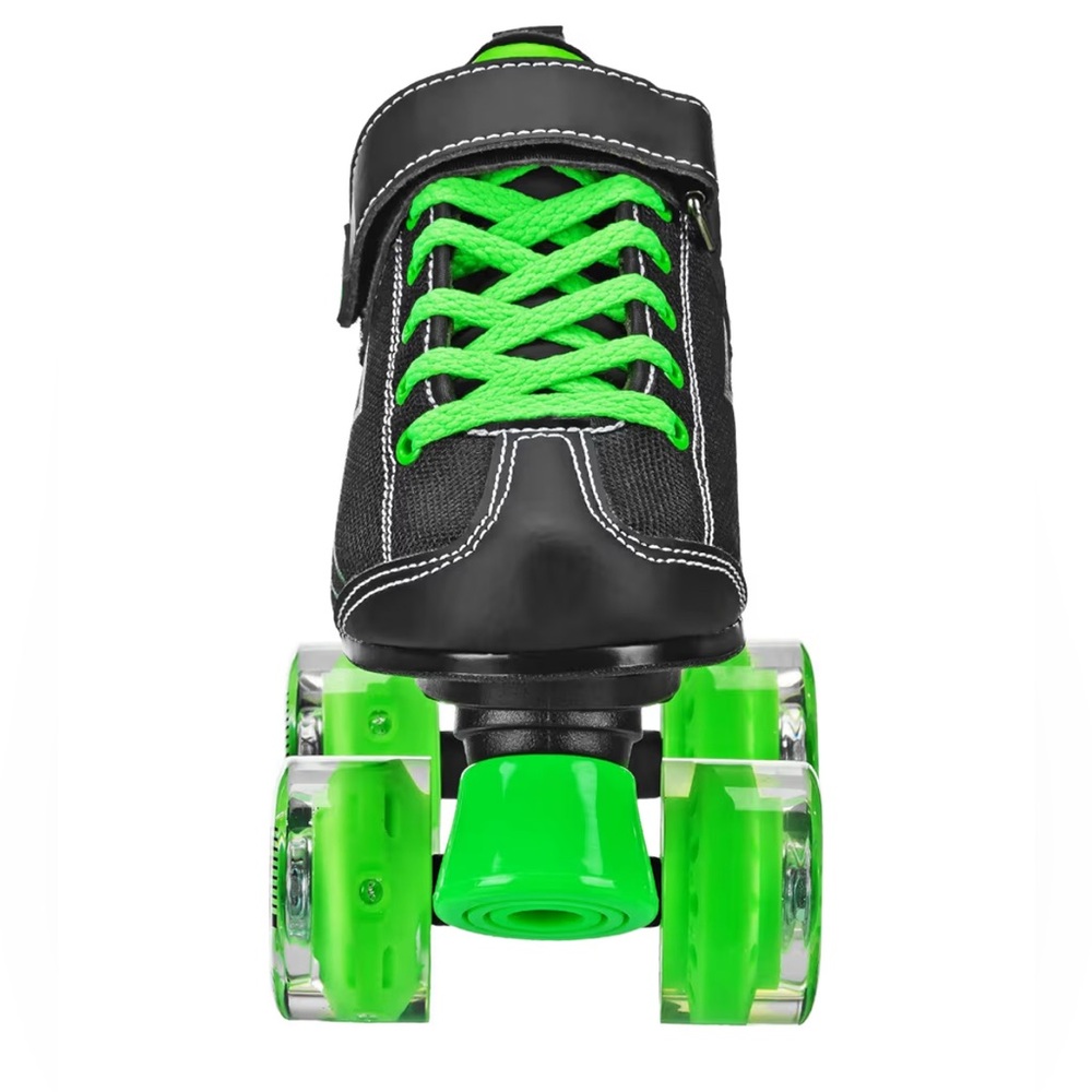 Roller Derby Blazer Boys Light Up Wheel Roller Skates Black Green 5 NEW IN BOX - Picture 5 of 12